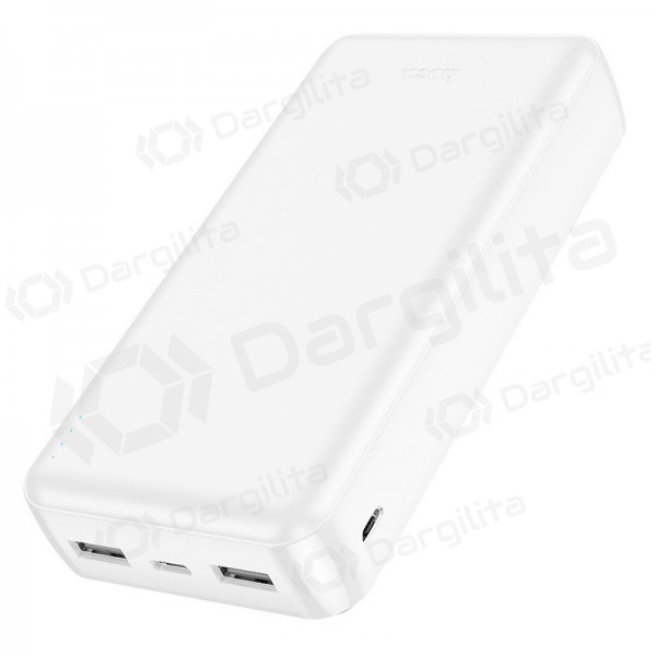 Išorinė baterija Power Bank Hoco J100A 2xUSB-A 20000mAh balta