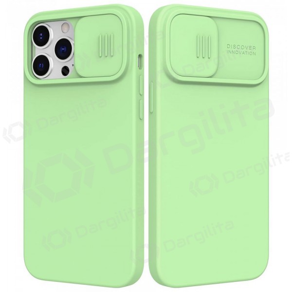 Apple iPhone 15 Pro dėklas „Nillkin Silicone“ (šviesiai žalias)