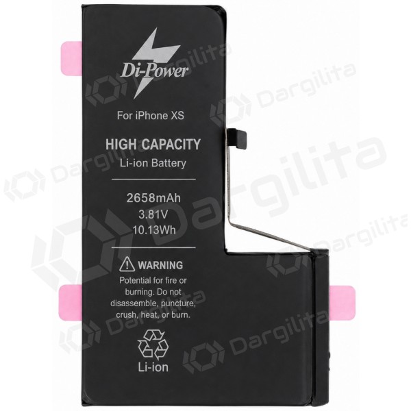 Apple iPhone XS baterija, akumuliatorius Di-Power 2658 mAh (padidintos talpos)