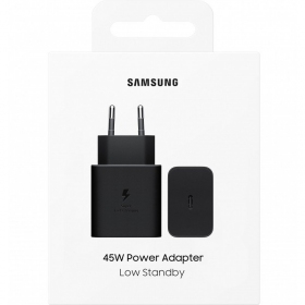 Telefono įkroviklis Samsung EP-T4511NBEGEU 45 W USB-C PD PPS juodas