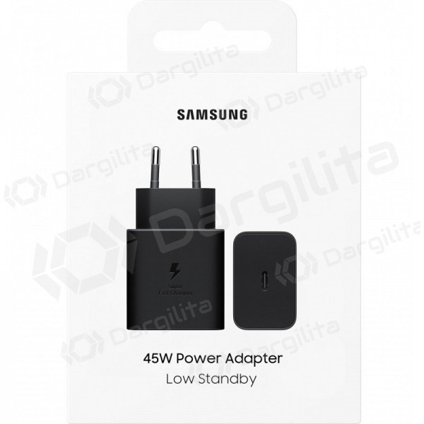 Telefono įkroviklis Samsung EP-T4511NBEGEU 45 W USB-C PD PPS juodas