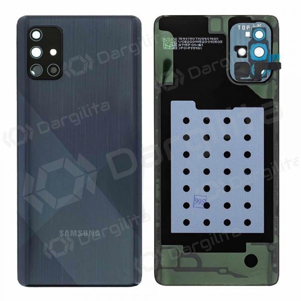 Samsung A715 Galaxy A71 2020 galinis baterijos dangtelis juodas (Prism Crush Black) (service pack) (originalus)