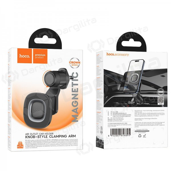Automobilinis telefono laikiklis Hoco H74 (air vent) juodas