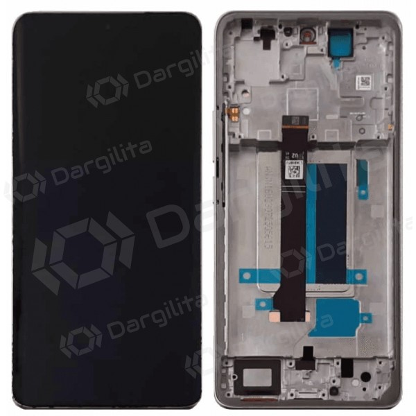 Xiaomi Redmi Note 13 Pro+ 5G ekranas (baltas) (su rėmeliu) (originalus)