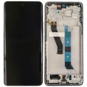Xiaomi Poco M8 5G ekranas (juodas) (su rėmeliu) (originalus)