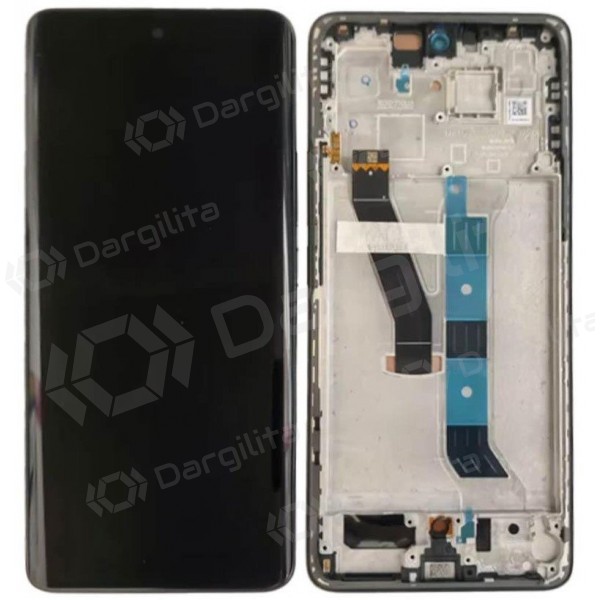 Xiaomi Poco M8 5G ekranas (juodas) (su rėmeliu) (originalus)