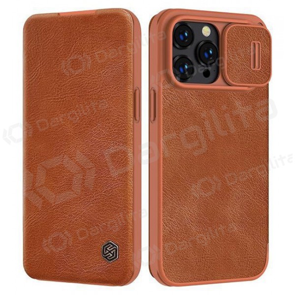 Apple iPhone 14 dėklas „Nillkin Leather“ (rudas) Apple iPhone 14 dėklas „Nillkin Leather“ (rudas)