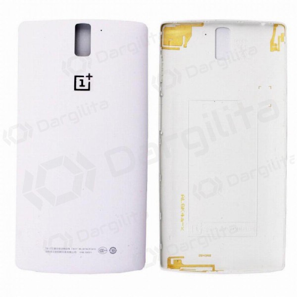 OnePlus One galinis baterijos dangtelis (baltas) (naudotas grade A, originalus)