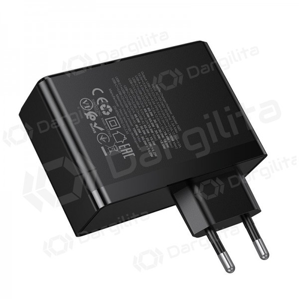 Telefono įkroviklis Hoco N85 100 W 3x USB-C + USB-A juodas