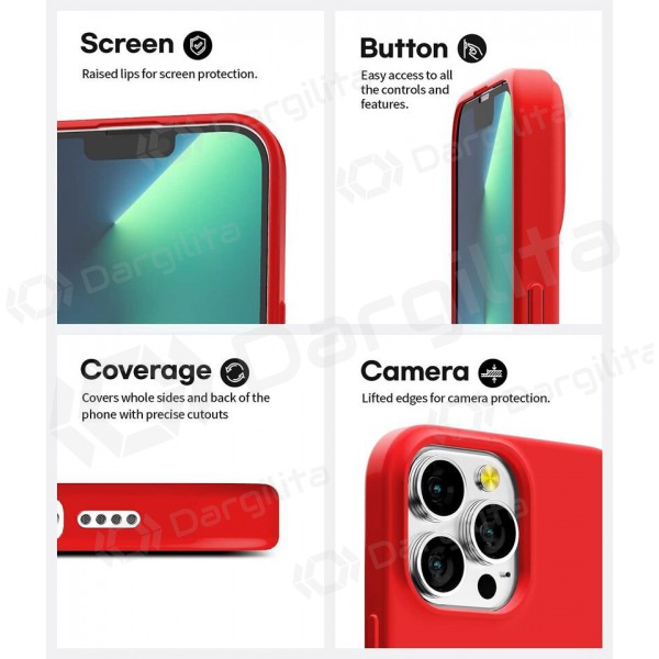 Apple iPhone 15 Pro Max dėklas Mercury Goospery "Soft Feeling Jelly Case" (raudonas)