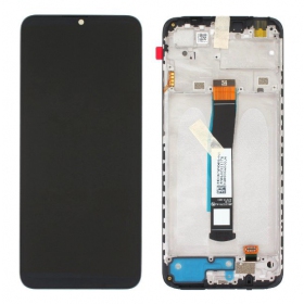 Xiaomi Redmi 10C (2022) ekranas (juodas) (su rėmeliu) (service pack) (originalus)