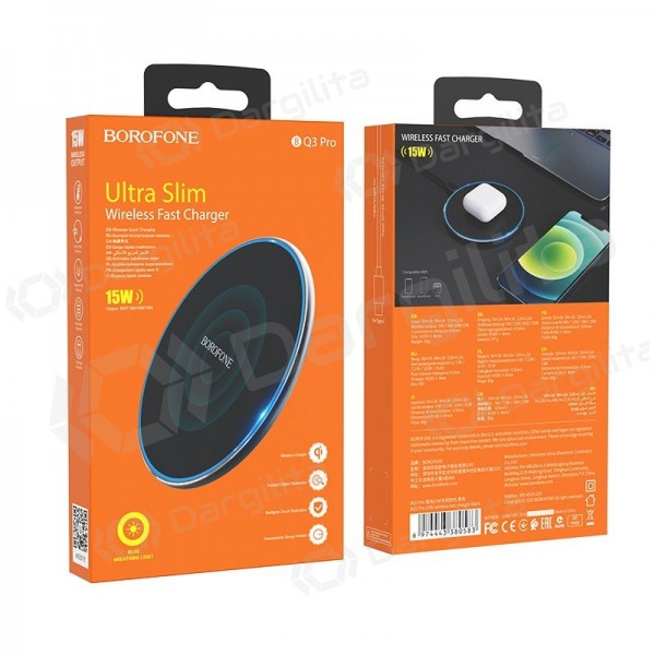 Belaidis įkroviklis Borofone BQ3 Pro 15 W juodas