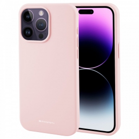 Apple iPhone 15 Pro dėklas Mercury Goospery "Silicone Case" (rožinio smėlio)