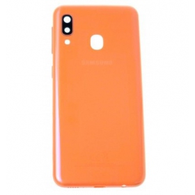 Samsung A202 Galaxy A20e (2019) galinis baterijos dangtelis rausvas (Coral Orange) - Premium