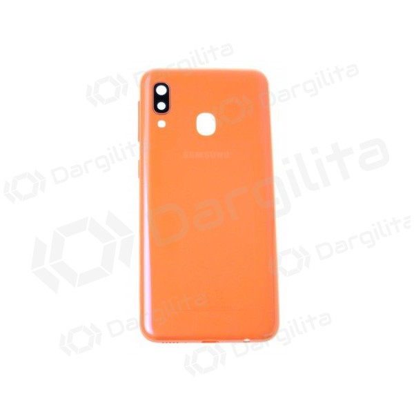 Samsung A202 Galaxy A20e (2019) galinis baterijos dangtelis rausvas (Coral Orange) - Premium
