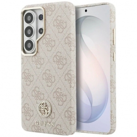 Samsung Galaxy S26 Ultra dėklas "Guess PU Leather 4G Strass Logo Gold Frame Magnetic"