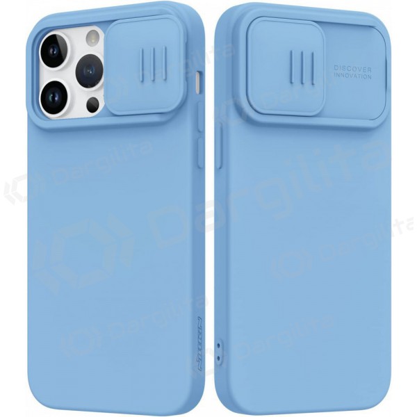 Apple iPhone 15 Pro Max dėklas „Nillkin Silicone“ (šviesiai mėlynas) Apple iPhone 15 Pro Max dėklas „Nillkin Silicone“ (šviesiai mėlynas)
