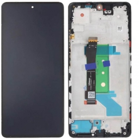 Xiaomi Redmi Note 12 Pro+ ekranas (juodas) (su rėmeliu) (originalus)