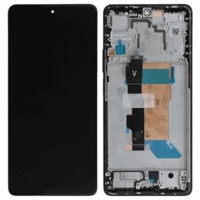 Xiaomi Poco F5 5G ekranas (juodas) (su rėmeliu) (originalus)