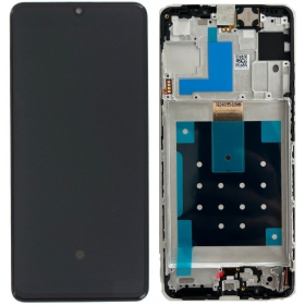 Samsung Galaxy M55 ekranas (juodas) (su rėmeliu) (originalus)