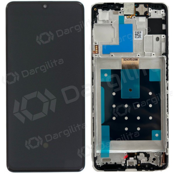 Samsung Galaxy M55 ekranas (juodas) (su rėmeliu) (originalus) Samsung Galaxy M55 ekranas (juodas) (su rėmeliu) (originalus)