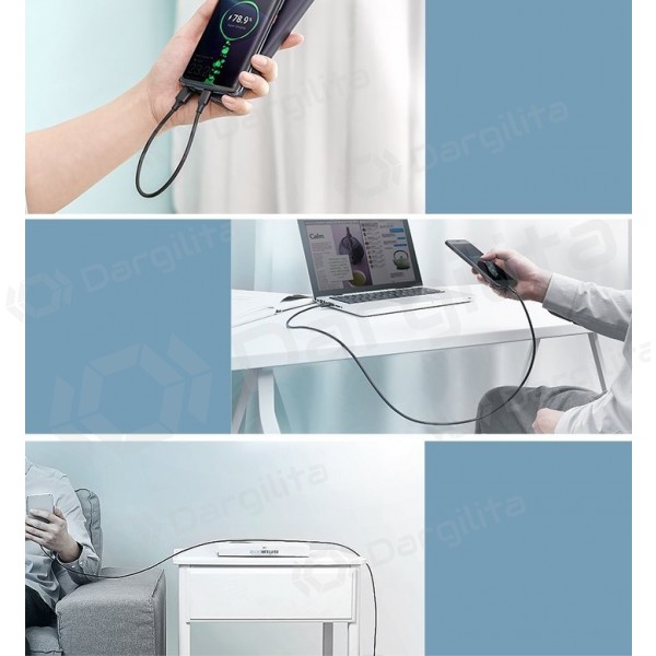 USB-C laidas Ugreen US287 USB-A į USB-C 1 m 3 A juodas