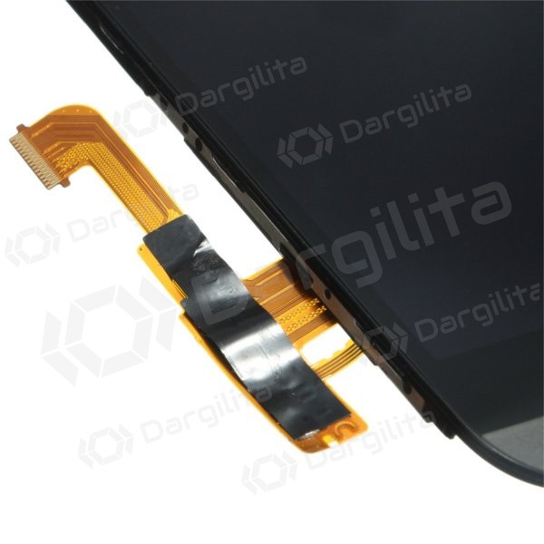 HTC One M8 ekranas (juodas) (su rėmeliu) (service pack) (originalus)