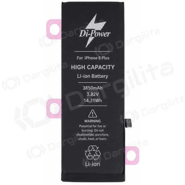 Apple iPhone 8 Plus baterija, akumuliatorius Di-Power 3850 mAh (padidintos talpos)