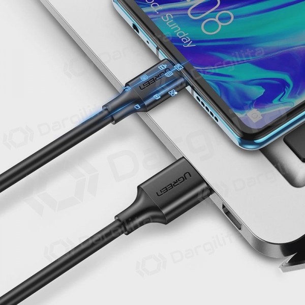 USB-C laidas Ugreen US184 USB-A į USB-C 1 m USB 3.2 Gen1 3 A juodas