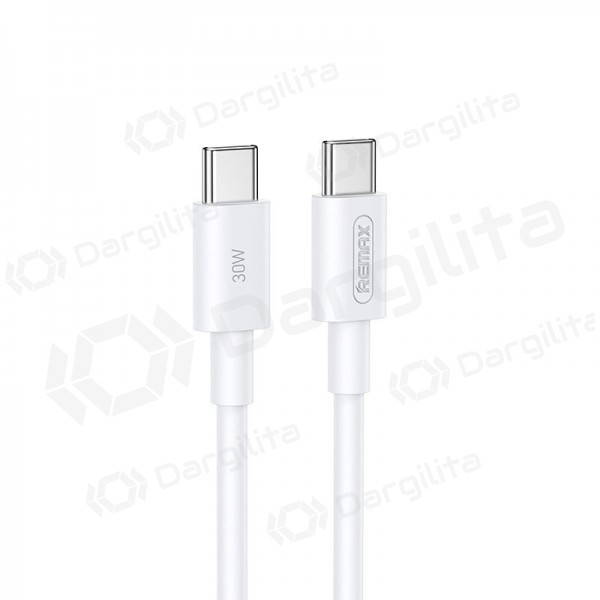 USB-C laidas Remax USB-C į USB-C 2 m 30 W baltas