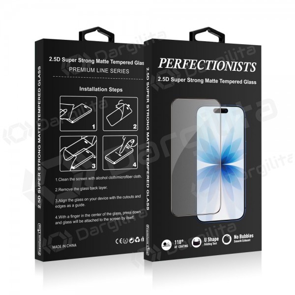 Apple iPhone 15 Plus, 16 Plus apsauginis stiklas "Perfectionists 2.5D Super Strong Matte"