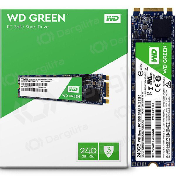 Kietasis diskas SSD WD Green 240GB (6.0Gb / s) SATAlll M.2