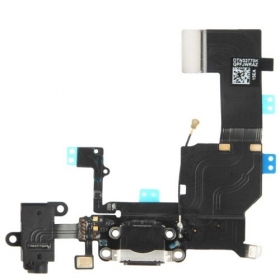 Apple iPhone 5C įkrovimo lizdo ir mikrofono jungtis (juoda)