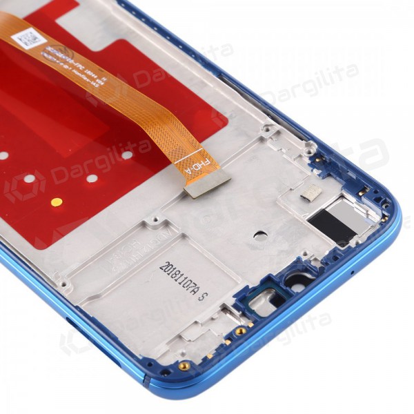 Huawei P20 Lite ekranas (mėlynas) (su rėmeliu)