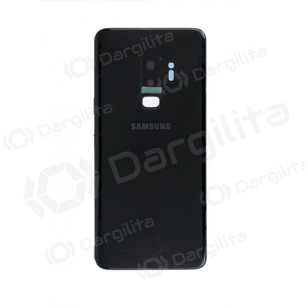 Samsung G965F Galaxy S9 Plus galinis baterijos dangtelis juodas (Midnight Black) (naudotas grade A, originalus)