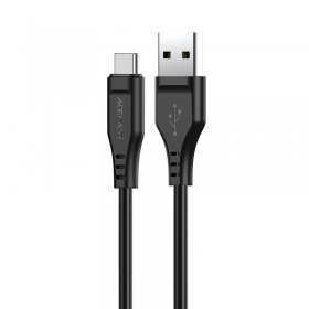 USB-C laidas Acefast C3-04 USB-A į USB-C 1.2 m juodas