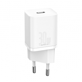 Telefono įkroviklis Baseus Super Si 30 W USB-C baltas