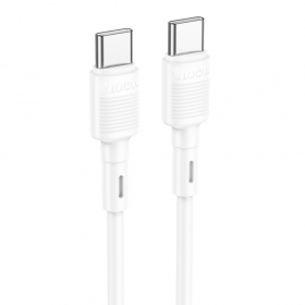 USB-C laidas Hoco X83 USB-C į USB-C 1 m 60 W baltas