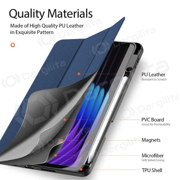 Xiaomi Pad 7, Pad 7 Pro, 8 dėklas "Dux Ducis Domo" (tamsiai mėlynas)