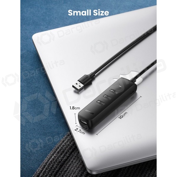 Adapteris Ugreen CM416 USB-A į 4xUSB-A 3.0 juodas