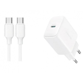 Telefono įkroviklis Joyroom JR-TCF20 20 W USB-C su USB-C į USB-C laidu 1 m baltas