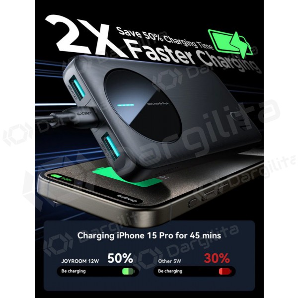 Išorinė baterija Power Bank Joyroom JR-PBF12 10000mAh juoda