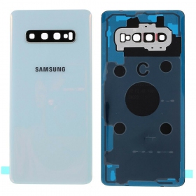 Samsung G975 Galaxy S10 Plus galinis baterijos dangtelis baltas (Prism White) (naudotas grade A, originalus)