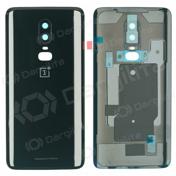 OnePlus 6 galinis baterijos dangtelis juodas (Midnight Black) (naudotas grade A, originalus)