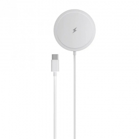 MagSafe belaidis įkroviklis Blue Star Charing Pad 15 W su USB-C laidu baltas
