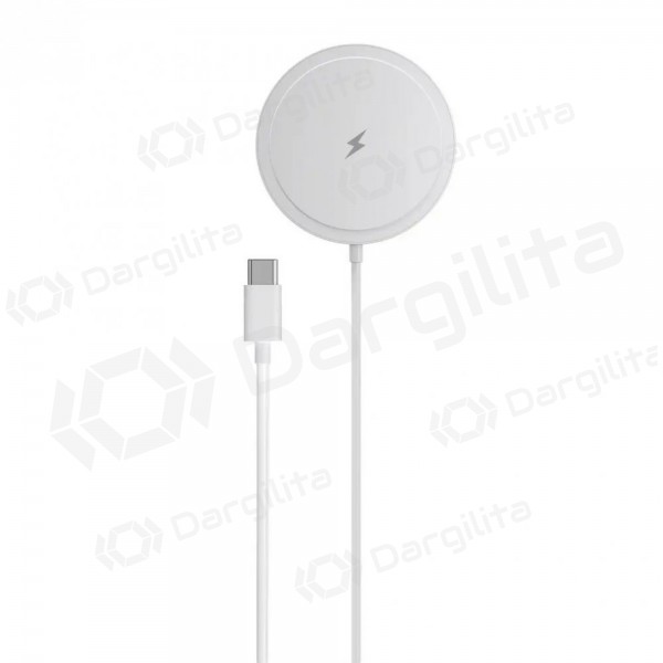 MagSafe belaidis įkroviklis Blue Star Charing Pad 15 W su USB-C laidu baltas