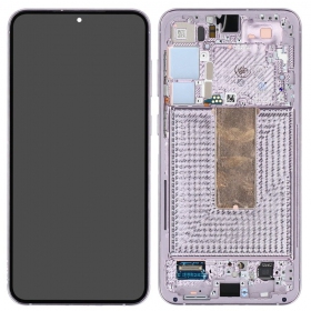 Samsung Galaxy S23+ ekranas (levandų) (su rėmeliu) (originalus)
