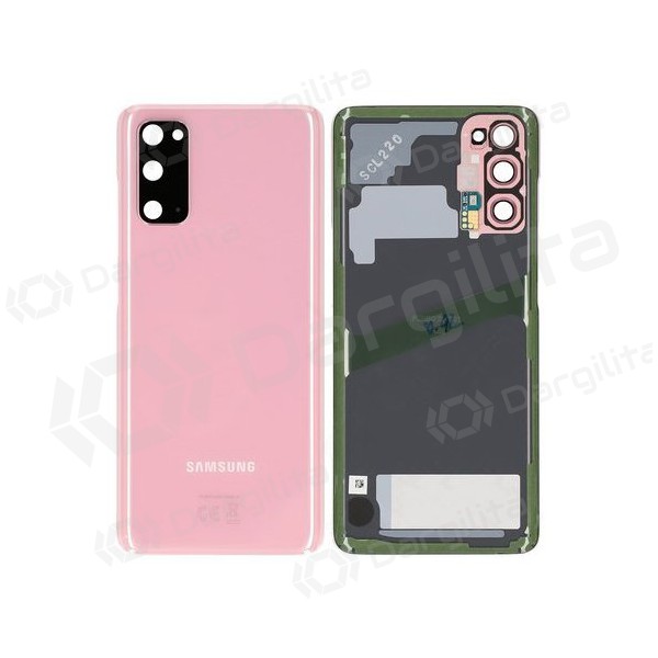 Samsung G981F / G980 Galaxy S20 galinis baterijos dangtelis rožinė (Cloud Pink) (naudotas grade A, originalus)