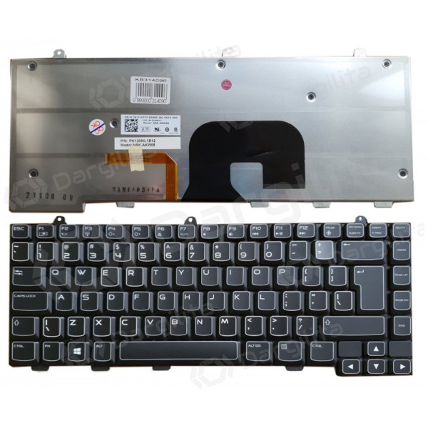 DELL Alienware: M14X UI, UK klaviatūra