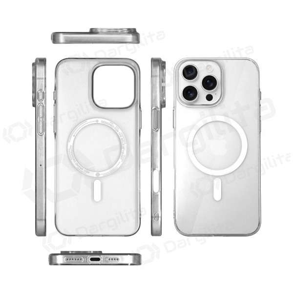 Apple iPhone 15 Pro dėklas "HDD Clear MagSafe Case" (skaidrus)
